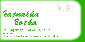 hajnalka botka business card